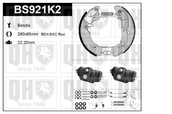 QUINTON HAZELL Комплект тормозных колодок BS921K2